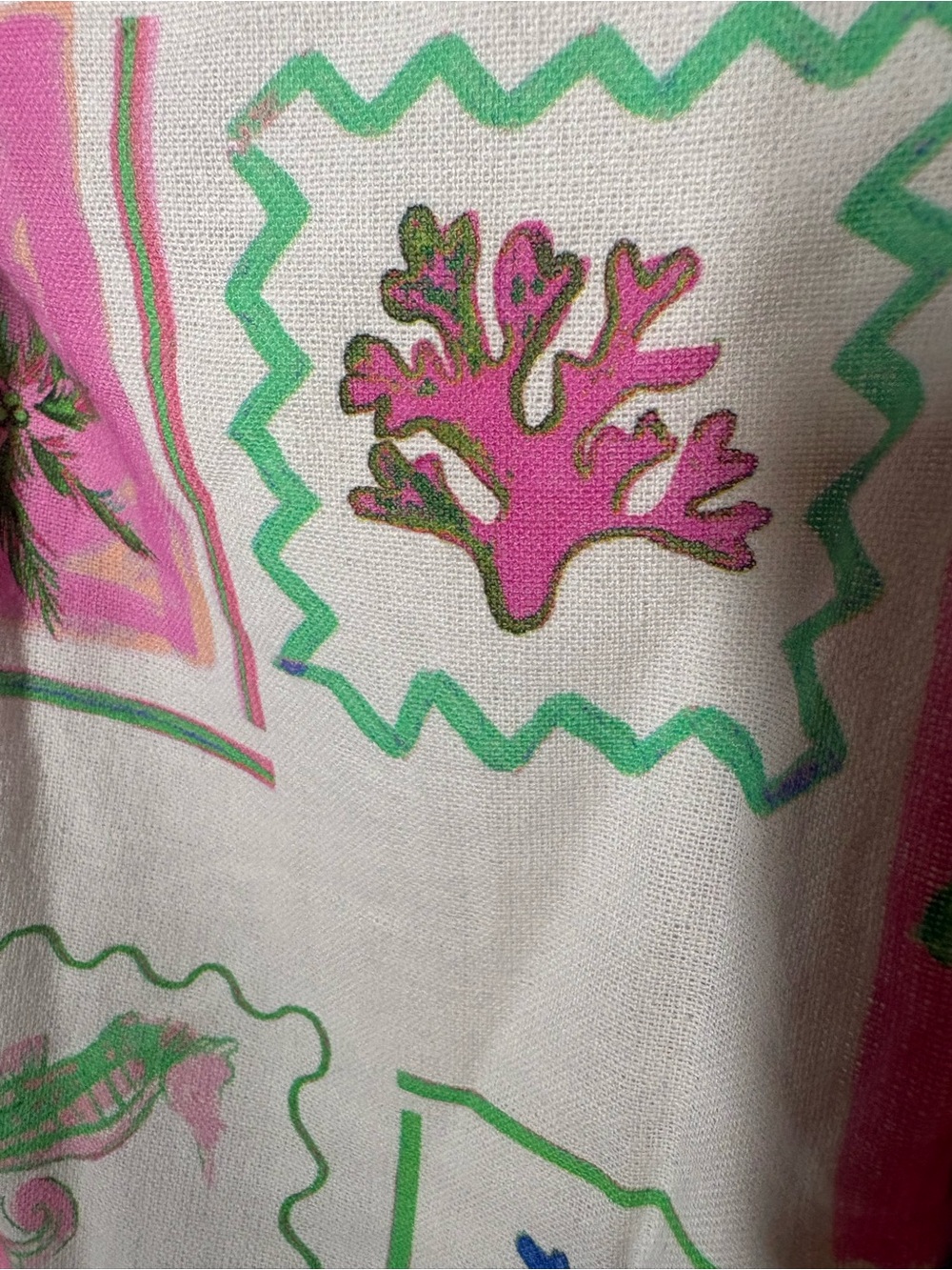 {NWT} She + Sky White Sundress with Pink, Green & Blue Print Medium - Picture 5 of 9